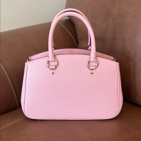 Coach Powder Pink Pebbled Leather Savannah Satchel - Picture 2 of 14